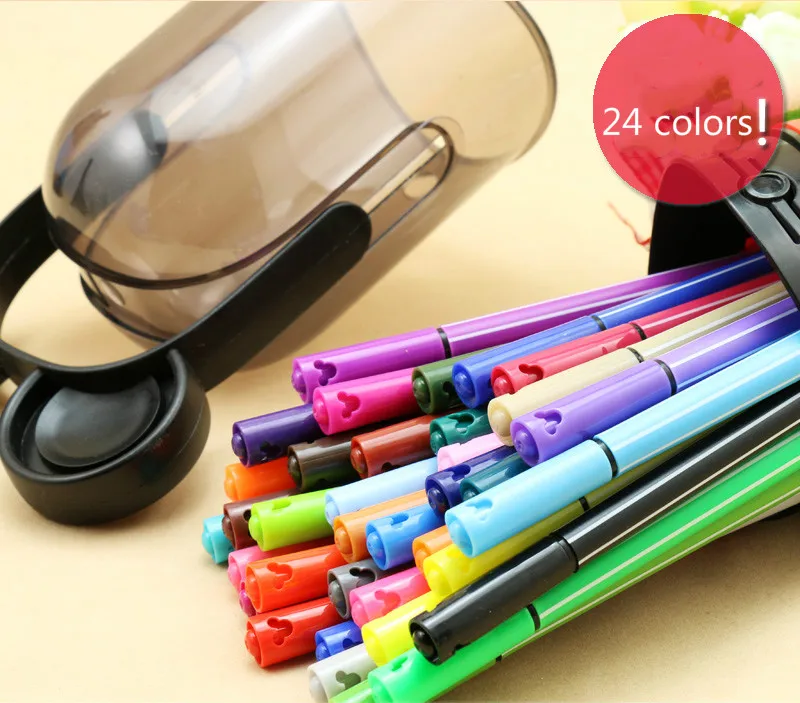 Truecolor цветные фломастеры 24 цвета стирающая ручка Нетоксичная детская ручка граффити