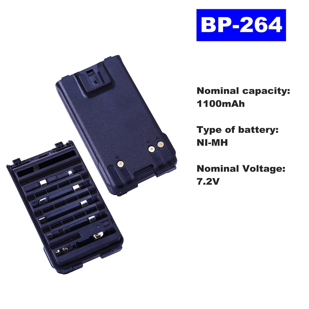 

7.2V 1100mAh NI-MH Radio Battery BP-264 For ICOM Walkie Talkie V80/V80FX Two Way Radio