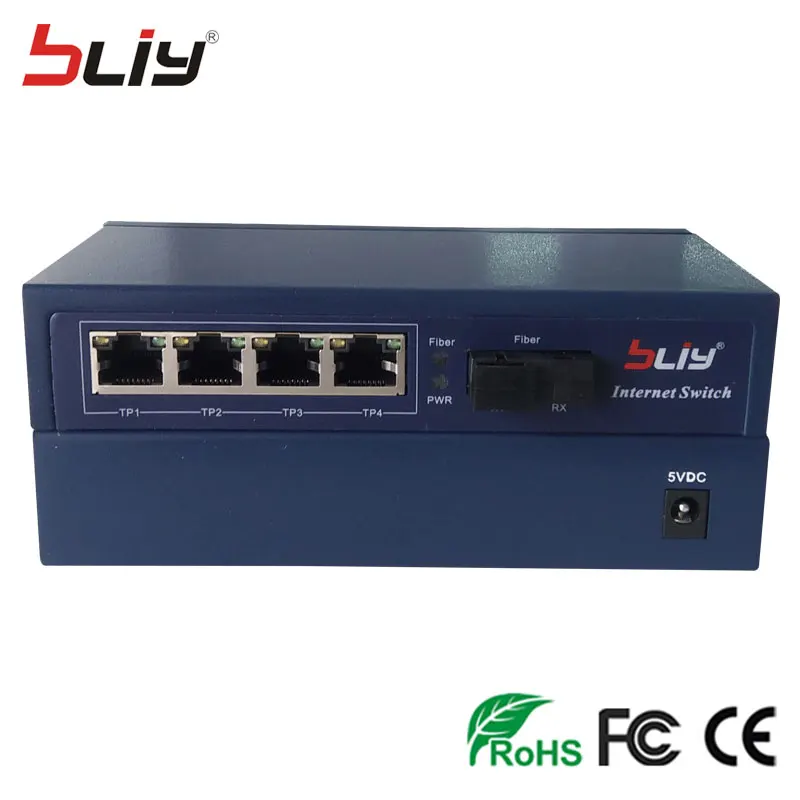 1f4ep 20 км 100 м singlefiber одномодовых sc оптический порт RJ45 Ethernet порт Оптическое волокно media converter быстро питания PoE коммутатор