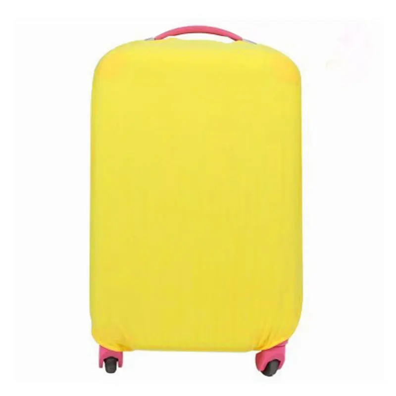 Эластичный тканевый защитный чехол для багажа от 18 до 30 дюймов, чехол на колесиках, чехол для костюма, пылезащитный чехол, аксессуары для путешествий, яркие цвета - Цвет: Yellow