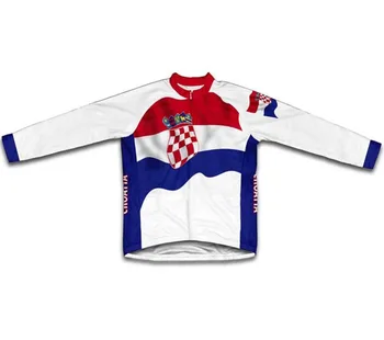 

Croatia Flag Winter Cycling Jersey Winter Cycling Bike Clothing - Men's
