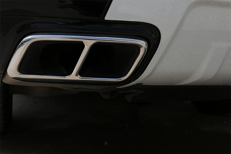 2 шт. черный и серебристый хромированный корпус выхлопной трубы из нержавеющей стали для Range Rover Sport- автомобильные аксессуары