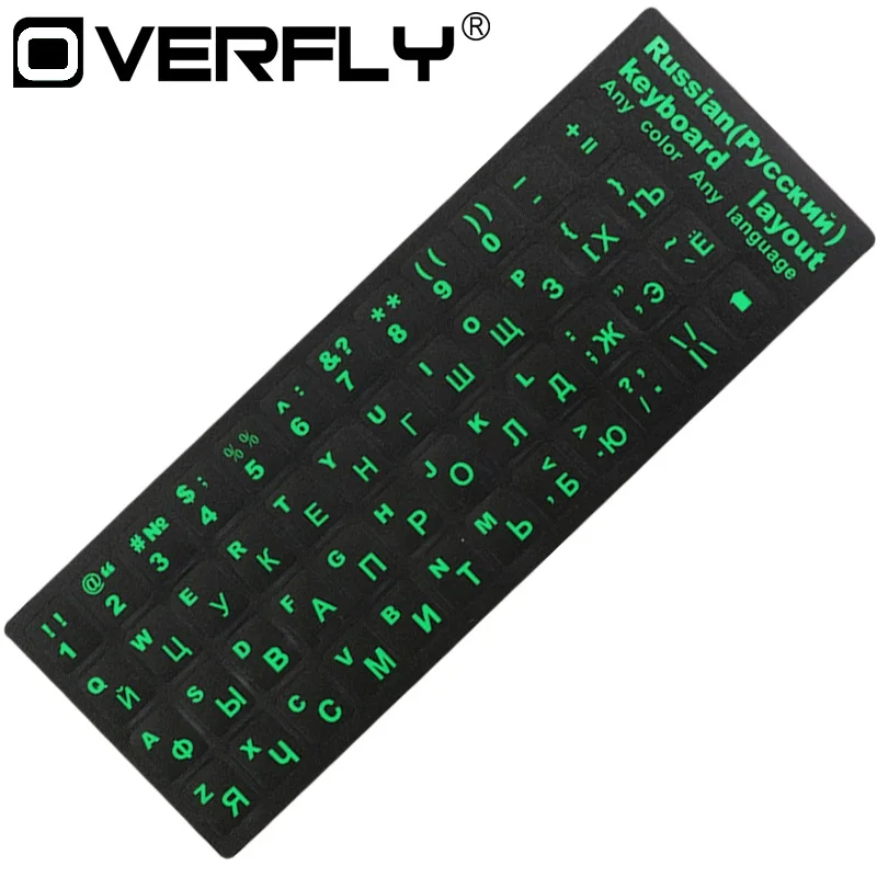

Overfly Russian Keyboard Stickers Cover Smooth Keyboard Film Layout Films Standard Waterproof Russian Language Keyboard Sticker