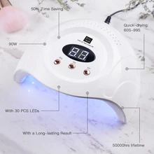 90 Вт Сушилка для ногтей УФ светодиодный светильник двойной свет B6 лампа для ногтей профессиональный инструмент для маникюра машина интеллектуальная индукция