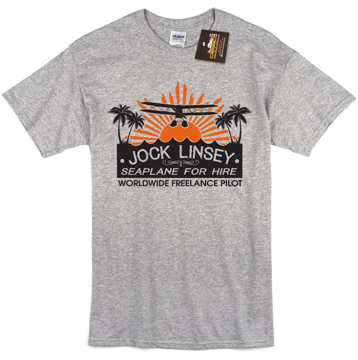 Jock Linsey Seaplane Indiana Jones Inspired T Shirt Ретро 80's Film Tee Новая модная Стильная мужская