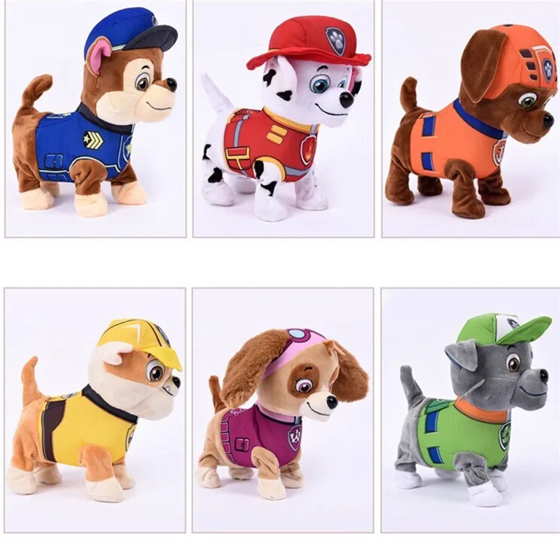 

Paw patrol dog Electric plush toy mechanical puppy plush simulation intelligent remote control children pets toys gift