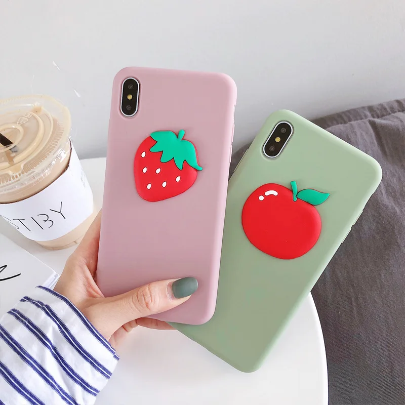 

Lovely Candy Color Phone Case For iphone se 5s 5 6s 6 7 8 plus Silicon Soft TPU Matte Back Cover For iphone xr x xs mmax xr