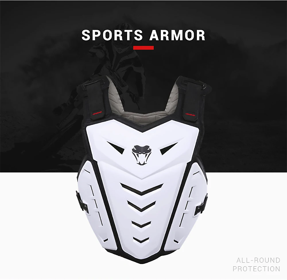HEROBIKER Motorcycle Body Armor Motorcycle Jacket Motocross Moto Vest Back Chest Protector Off-Road Dirt Bike Protective Gear