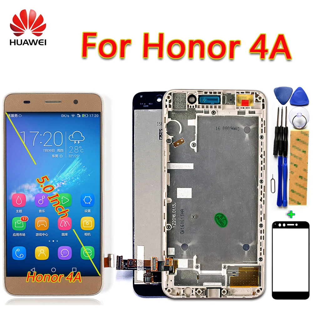 Honor 4A 5 0 дюймовый ЖК-дисплей Huawei Y6 SCL-L01 SCL-L21 SCL-L04 кодирующий преобразователь