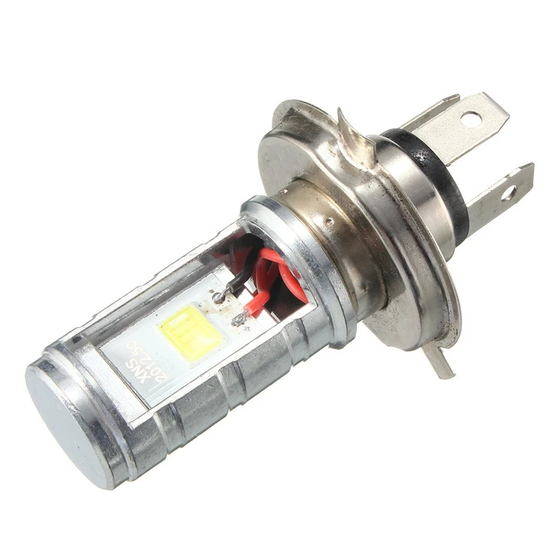

1pcs 12W H4 Motorcycle Bulb LED Light Lamp Hi/Lo Beam Headlights Headlamp Front Light Bulb 6000-6500K 1200LM