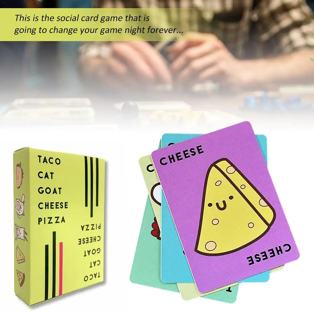 Интерактивная карточка Taco Cat, козья Пицца с сыром, настольная игра, пицца, английская игровая карта, вечерние Семейные игровые игрушки для детей