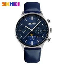 SKMEI Montre Hommes D’affaires Quartz Montres de Plongée 30 M En Cuir Casual Sport Hommes Horloge Top Marque De Luxe Rôle Hommes Montre 9117