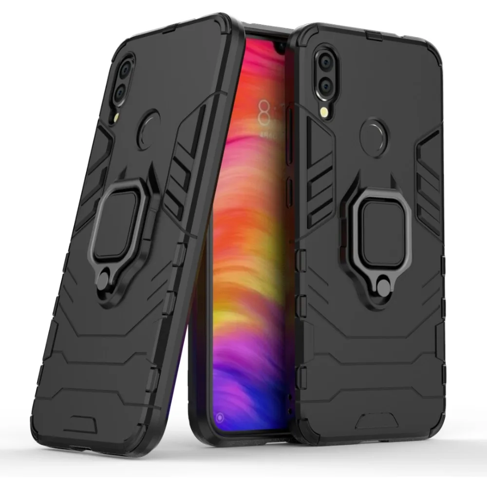 Противоударный чехол-подставка для Xiaomi Redmi Note 7 6 Pro 5 4X армейский |
