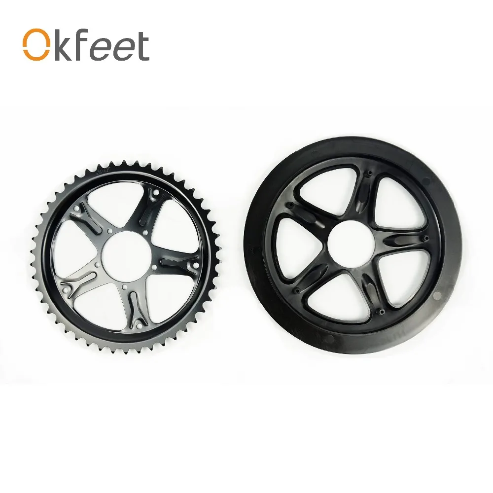 Okfeet BBS01 BBS02 BAFANG цепь колеса и сменная цепь черный 46T 48T 52T зубья цепи черный