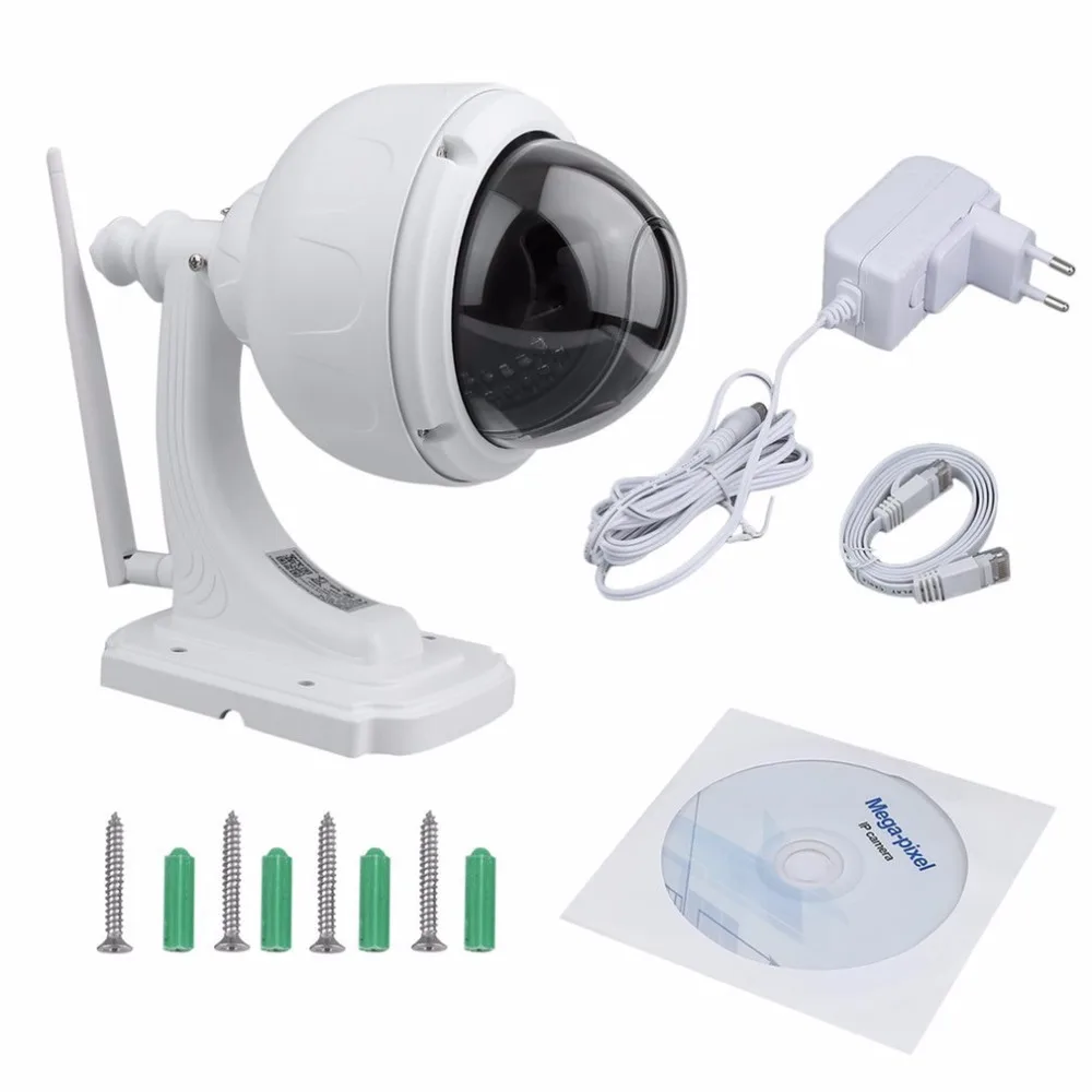 

2 Mega Pixel PTZ 1080P Wireless Outdoor IP Camera Monitor Security Camera HD WIFI IP Camera INight Vision Dome Camera WHITE