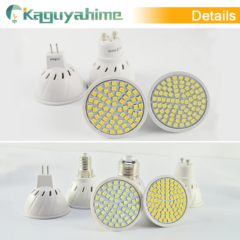 Kaguyahime 220V E27 MR16 GU10 Светодиодный точечный светильник 240V 12V Bombillas Светодиодный точечный светильник SMD 2835 Lampara высокая яркость для дома