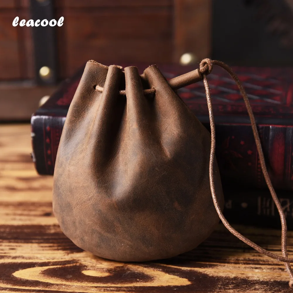 Buy LEACOOL 2018 Vintage 100 Handmade Genuine Leather
