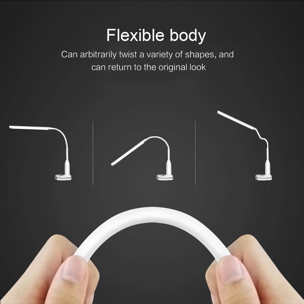 Billige 5 watt 24 LEDs Auge Schützen Clamp Clip Licht Tisch Lampe Stufenlos Dimmbar Biegsamen USB Powered Touch Sensor Control Lesen schreibtisch Lampe