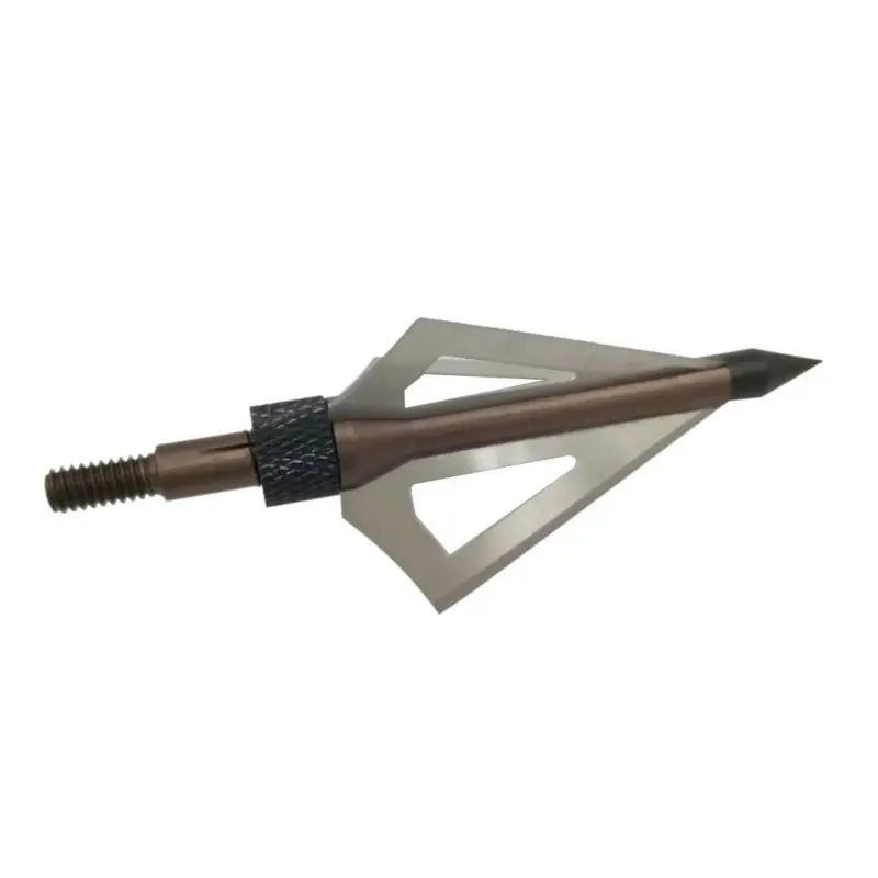 6 قطع البني 3 الثابتة شفرة الرماية Broadheads رأس 100 الحبوب رأس السهم الصيد السهم اجتاحت الجناح شفرة ل متفوقة الطيران