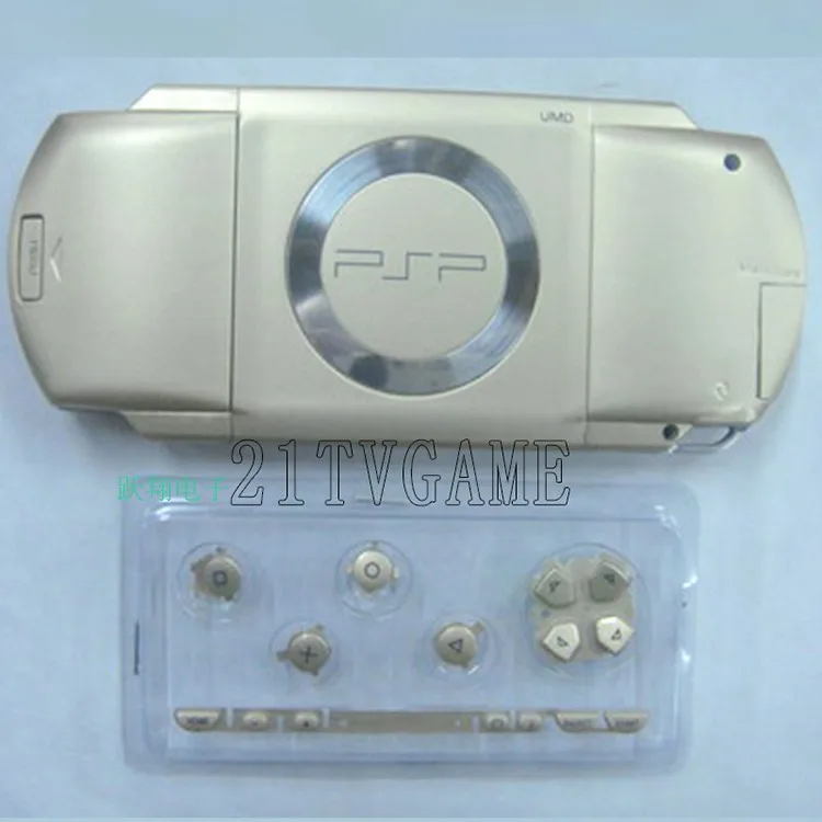 Silver color Full Parts Replacement Housing Shell Cover Case For PSP