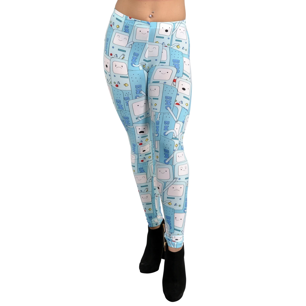 Women's Adventure Time Leggings Medium Blue (3)