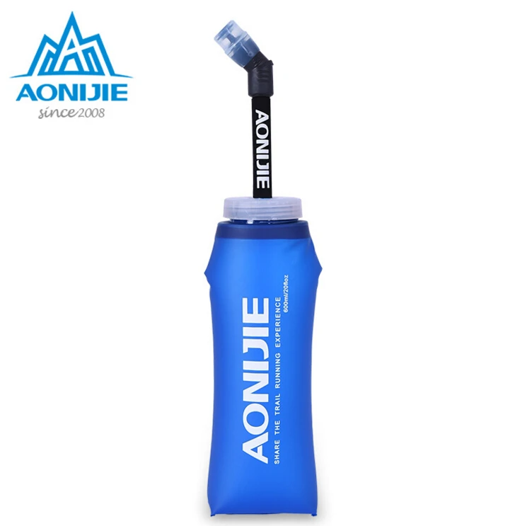 AONIJIE 350 мл 600 мл Складная термополиуретановая мягкая длинная соломенная бутылка для воды, чайник для путешествий, спорта на открытом воздухе, кемпинга, пеших прогулок, бега