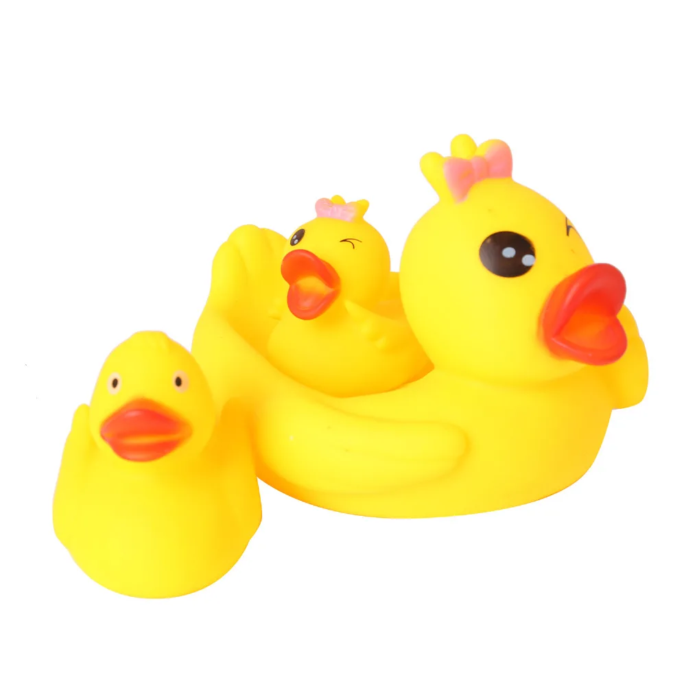 Buy Set of 3 5.7" Yellow Ducks Toys Rubber Bath Toys