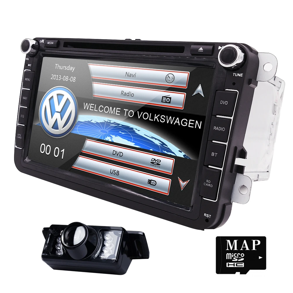

Free Rearcamera 2Din wince Car DVD Player Stereo Navigation Bluetooth SWC For VW Skoda POLO GOLF PASSAT CC JETTA TIGUAN HD DVB-T