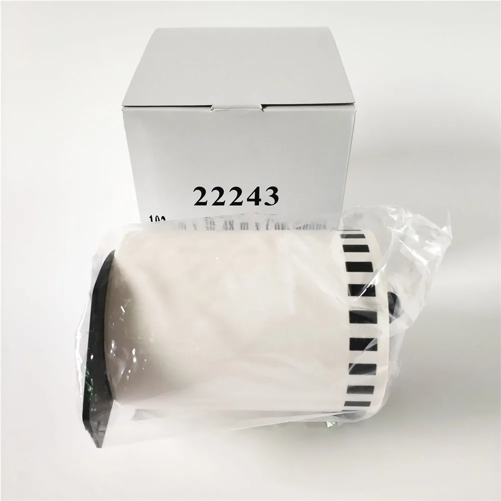

90 x Rolls Brother DK 22243 2243 Compatible Continuous Thermal Labels with holder 102mm x 30.48m QL 1050 1060