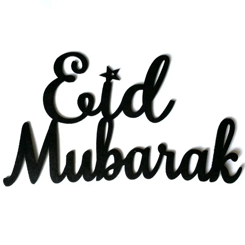 

Eid Mubarak Letters Decoration Festival Activities Decor Props Muslim Islam Ramadan Ornament DIY Home Decorations Crafts Black