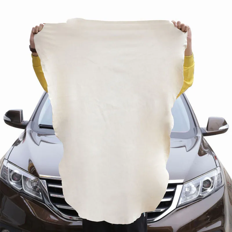 45x60 см натуральные эластичные шамбовидные кожаные полотенца для чистки автомобилей нерегулярная свободная форма сушка стиральная уход