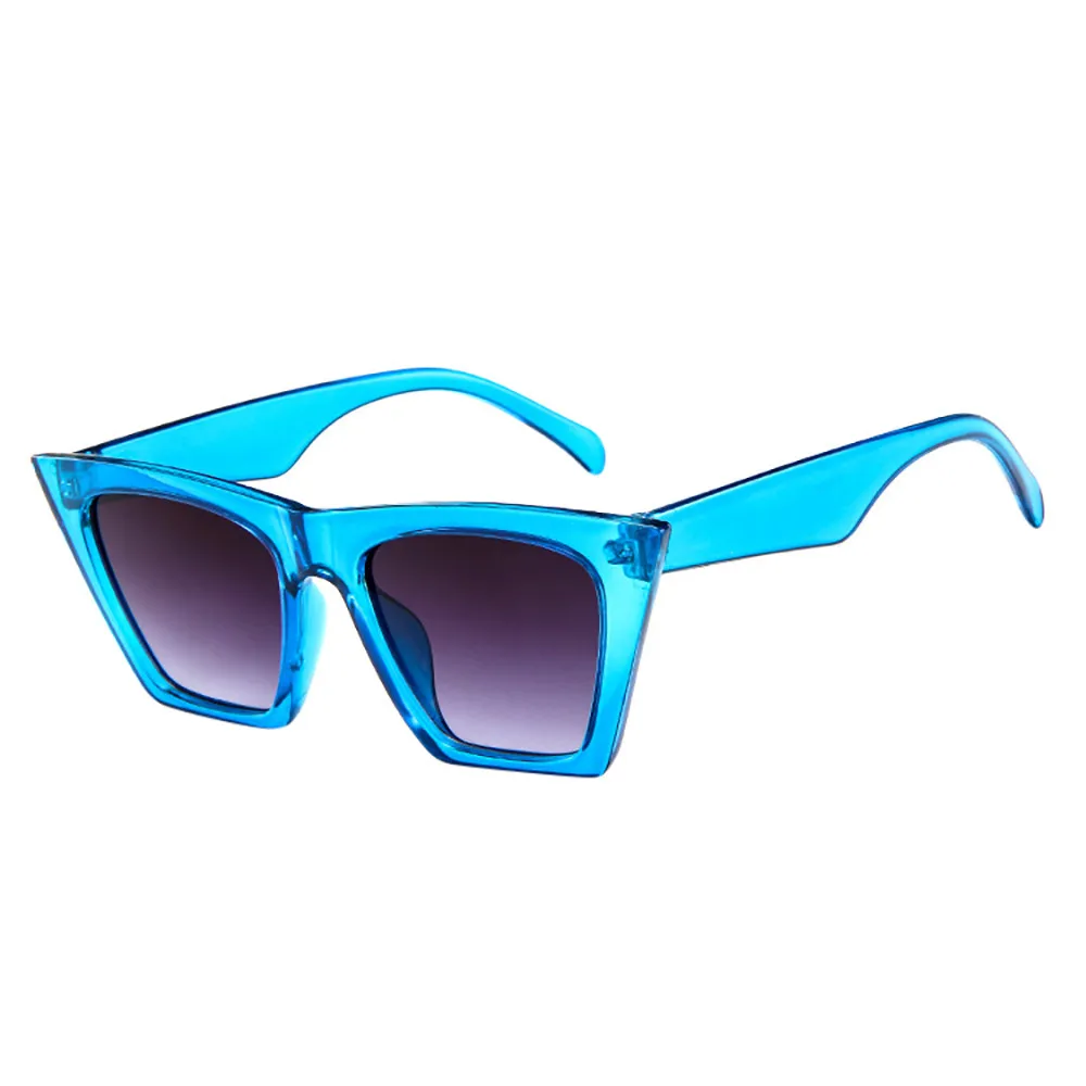Женские спортивные очки, модные женские негабаритные солнцезащитные очки, винтажные Ретро солнцезащитные очки «кошачий глаз», водительские очки - Цвет: BU