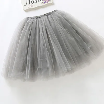 Новая брендовая одежда для маленьких девочек; розовая юбка-пачка; детская юбка принцессы для девочек; Бальные юбки-американки; милые юбки для дня рождения - Цвет: gray