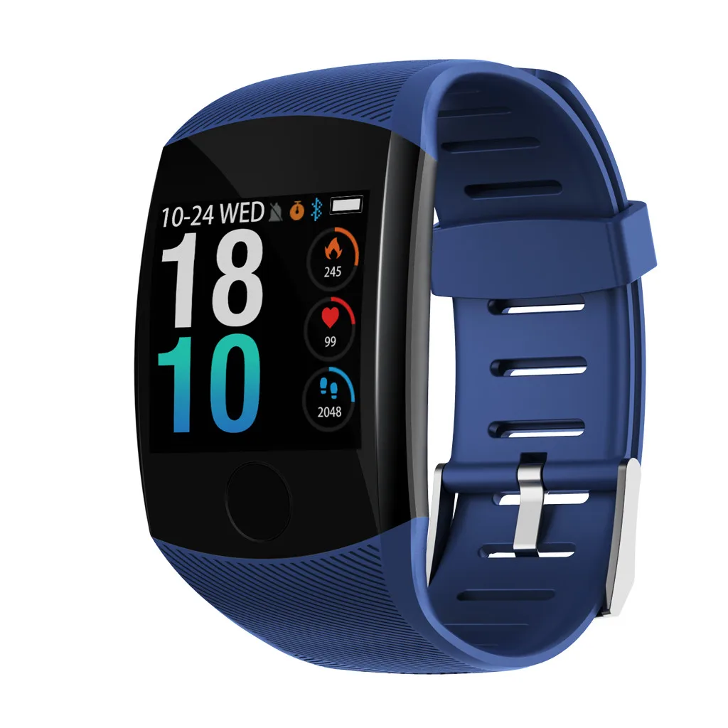 Смарт-часы для мужчин и женщин 1,3 дюймов цветной экран монитор сердечного ритма кровяного давления шагомер спортивные часы дропшиппинг#26 - Цвет: Синий