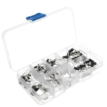 

100PCs Diodes Kit Rectifier Schottky 1N4007 1N4148 1N5817 1N5408 1N5822 1N5399 FR107 FR207 In Component Box Rectifiers