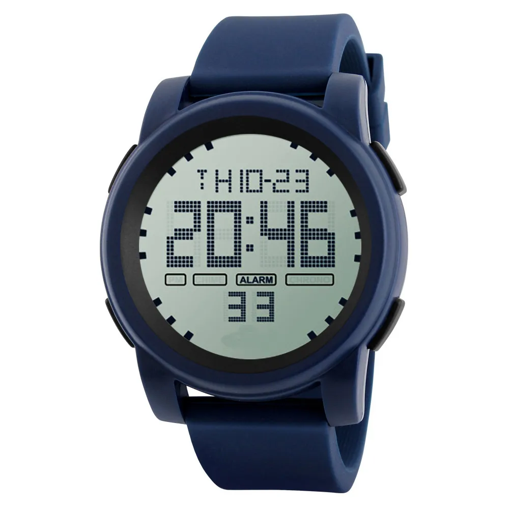 HONHX, мужские часы, модный светодиодный, водонепроницаемые, кварцевые, военные, Роскошные, спортивные часы с датой, мужские электронные часы, цифровые часы - Цвет: BU
