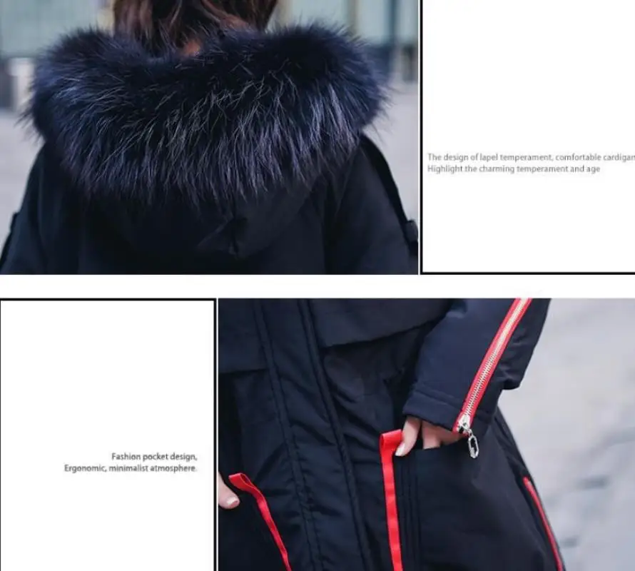 Winter new large size women's down jacket military uniforms to overcome casual cotton jacket hooded parkas outerwear