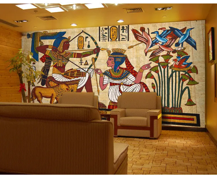 

Ancient Egyptian murals Dream living room bedroom TV background wall paper 3D Custom Photo mural wallpaper