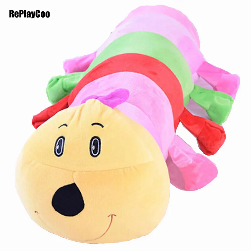 

100cm/40'' Cute Huge Caterpillars Plush Toy Only Skin Without PP Cotton Colorful Toys Centipede Soft Stuffed Gifs For Children