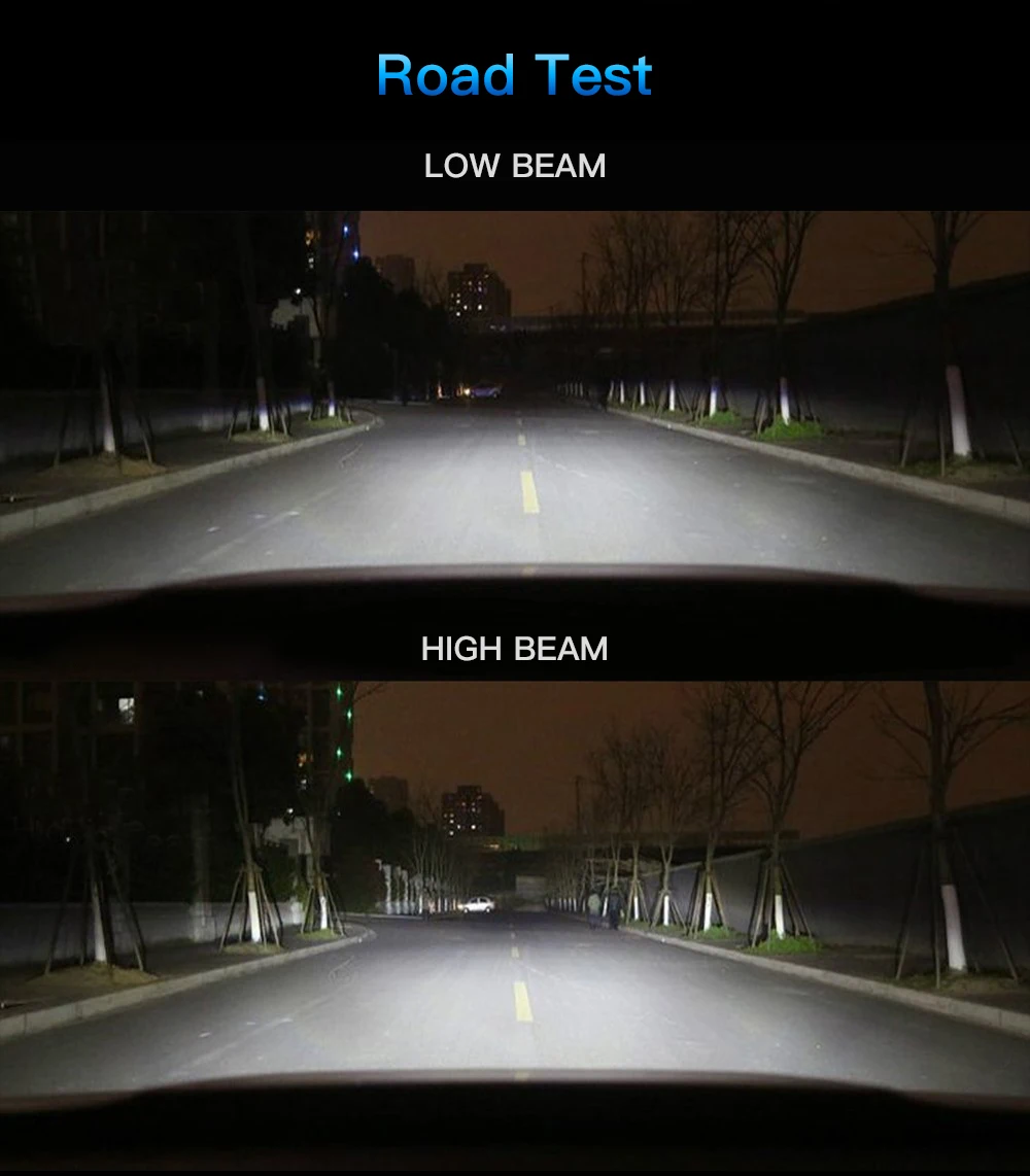 Bevinsee Motorcycle CSP LED Headlight Bulbs Head Light Lamp Fog Light Bulbs High Low Beam 