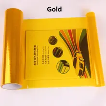 30 см x 200 см золотые автомобильные лампы Виниловая оберточная пленка для фар против царапин против выцветания 1" x 78,7"