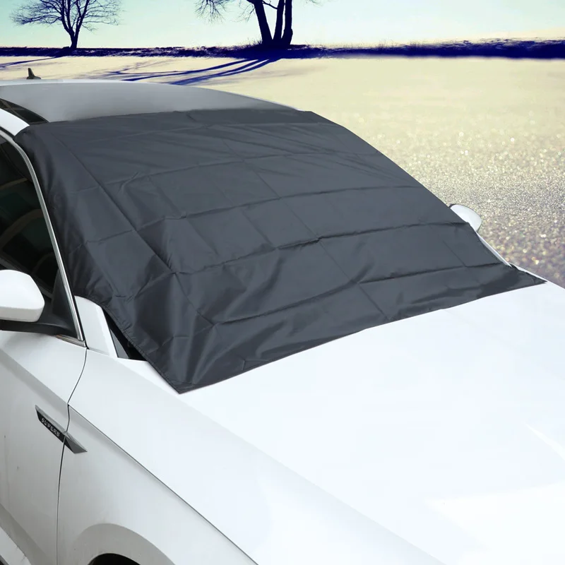 Сильный магнит автомобильный Снежный Блок Покрытие серебряная ткань Магнитный Снежный лед щит для лобового стекла зимний Автомобиль переднее окно