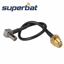 Superbat MS147 штекер под прямым углом к SMA женский разъем переборка косичка кабель RG174 15 см для беспроводной