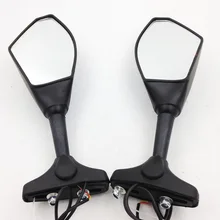 Aftermarket free shipping motorcycle parts LED Turn Signal Mirrors Chromed