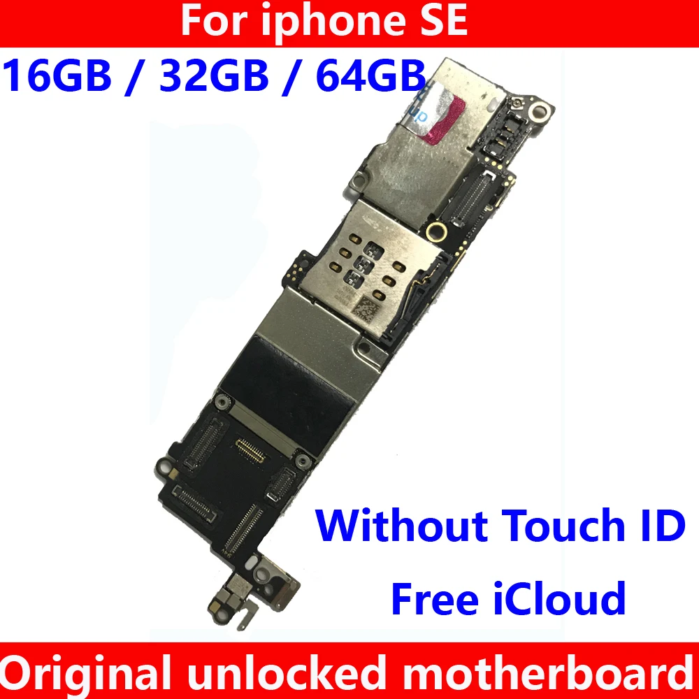 Free Clean iCloud IOS system mainboard for iphone 5SE