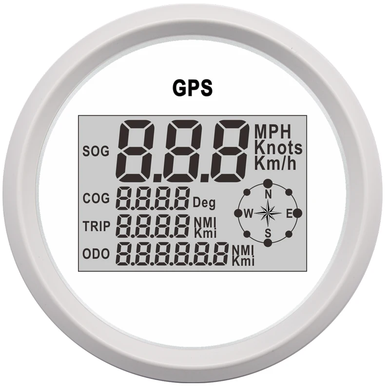 85 мм Автомобильная лодка цифровой GPS Спидометр Одометр 0-999 узлов км/ч mph 12 В/24 В с подсветкой для мотоцикла, яхты, судна, транспортного средства