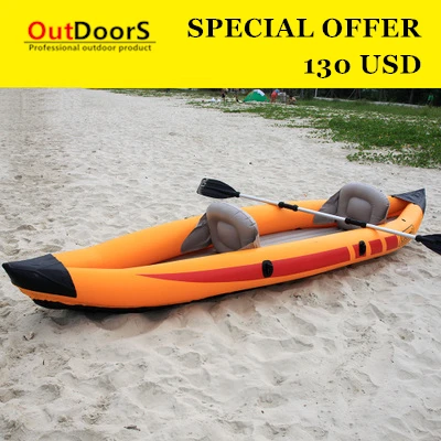 2 person Inflatable canoe double kayak inflatable boat dinghy  inflatable boat dinghy thickened hovercraft kayak