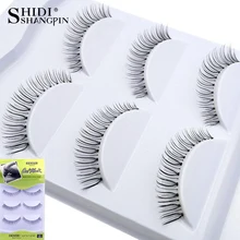 3 пар, для женщин натуральные накладные макияж ресниц крылатый Мягкие Накладные ресницы красивые ресницы расширения 804