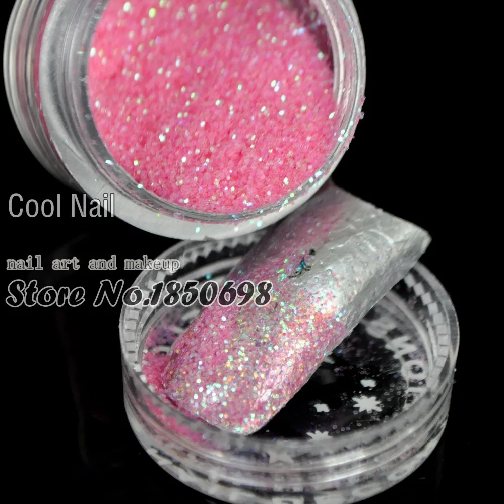 

Nail Art Colorful Pink Laser Glitter Powder Dust For UV GEL Acrylic Powder Decoration DIY Tips Material N41