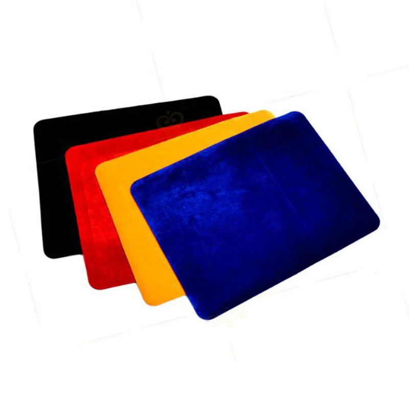 

1 Pc New Professional Card Mat Black Red Blue Yellow Pad For Poker & Coin Magic Tricks Magic Props Standard Size